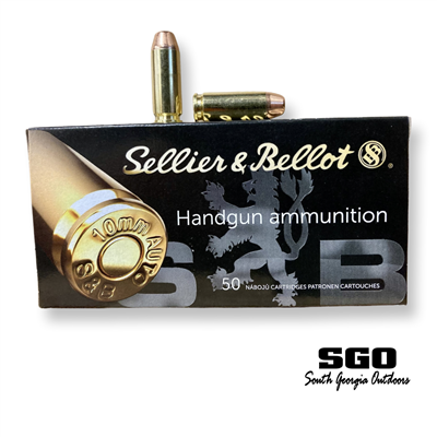 SELLIER & BELLOT 10mm Auto 180 GRAIN FMJ 50 ROUND BOX