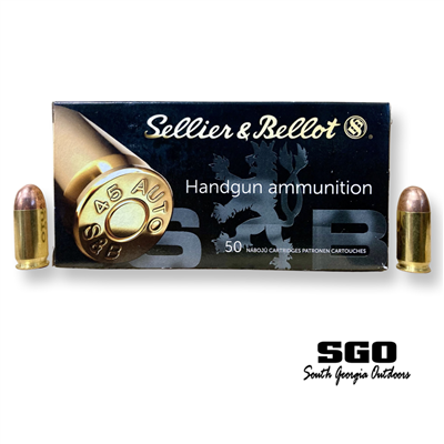 SELLIER & BELLOT 45ACP 230GR FMJ BRASS 50 ROUND BOX