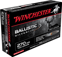 Winchester 270 Win 130 GR BALLISTIC SILVER TIP 3050 FPS 20 ROUNDS