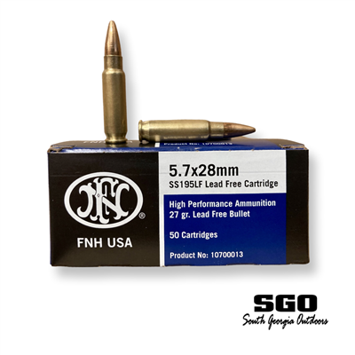 FNH USA 5.7x28mm 27 gr. Lead Free 50 Round Box