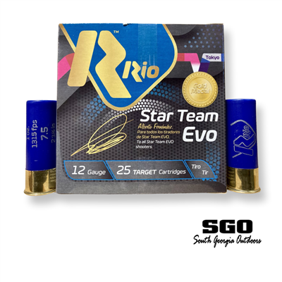 RIO STAR TEAM 12 GA. HIGH VELOCITY 2 3/4'' 1315 FPS 1 OZ. # 7.5 SHOT 250 ROUND CASE