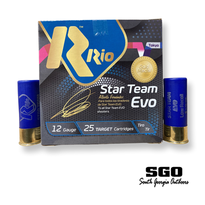 RIO STAR TEAM EVO LOW RECOIL 12 GA. 2 3/4'' 1150 FPS 1 1/8 OZ. #7.5 SHOT 250 ROUND CASE