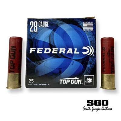 FEDERAL TOP GUN 28 GAUGE 2-3/4'' 3/4OZ #9 SHOT 1330 FPS 250 ROUNDS