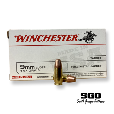 WINCHESTER USA 9mm 147 GRAIN FMJ TCMC 500 ROUNDS FACTORY SECONDS