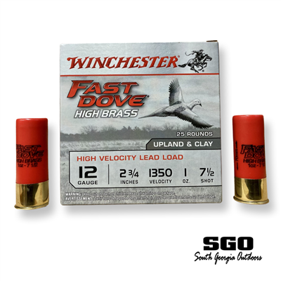 WINCHESTER FAST DOVE HIGH BRASS 12 GAUGE 2 3/4'' 1 OZ 1350 FPS #7.5 SHOT 250 ROUND CASE