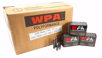 WOLF .223 REM 55GR 500 RND CASE WPA POLYFORMANCE *NO LIMITS*