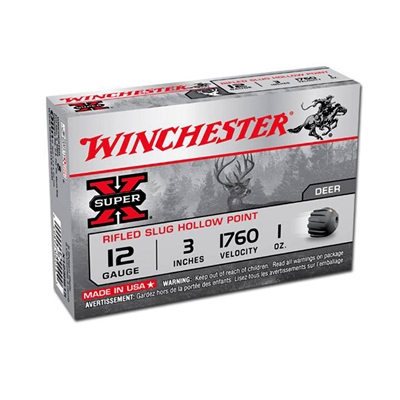 WINCHESTER SUPER X 12GA 3'' RIFLED SLUG 1OZ 1760 FPS