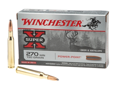 WINCHESTER SUPER X 270 WIN 130 GR POWER POINT 20 ROUND BOX