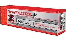 WINCHESTER 22LR 40 GR 1435 FPS COPPER PLATED HP  100 RND BOX