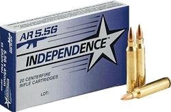 Federal Independence 5.56 Nato ( 223 ) BRASS 55gr 20 rnd Box *NO LIMITS* 4TH OF JULY SALE *EXTENDED*