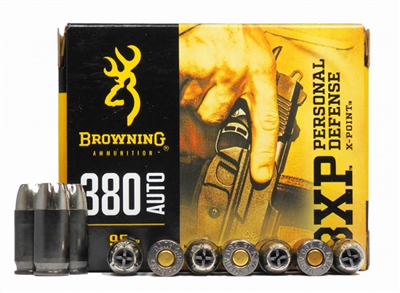 Browning 380 AUTO 95 Grain Jacketed Hollow Point 20 rounds