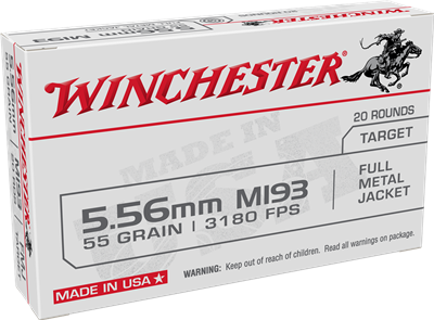 Winchester 5.56mm LC WM193K 55gr FMJ M193 1000 ROUNDS