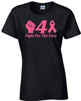 Fight For the Cure Breast Cancer Awareness JUNIOR FIT Ladies T-Shirt (238)