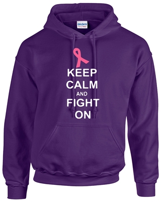 Keep Calm And Fight On Breast Cancer Unisex HOODIE (419)