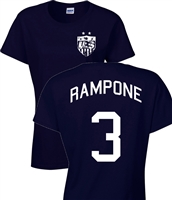 Christie Rampone US Soccer Front & Back JUNIOR FIT Ladies T-Shirt (1088)