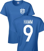Mia Hamm USA Soccer Team  Front & Back JUNIOR FIT Ladies T-Shirt (1183)
