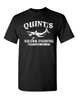 Quint's Shark Fishing - Jaws Retro White Print Men's T-Shirt (1206)