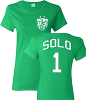 Hope Solo US Soccer Front & Back JUNIOR FIT Ladies T-Shirt (1091)