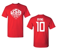 USA Men's Basketball Kyrie Irving #10 Front&Back Men's T-Shirt (1437)