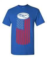 Beer Can American Flag Men's T-Shirt (1440)