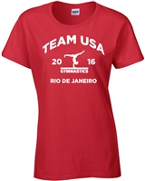 Gymnastics Team USA Rio Junior Fit Ladies T-Shirt (1472)