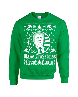 Make Christmas Great Again Donald Trump Unisex Crew Sweatshirt (1552)
