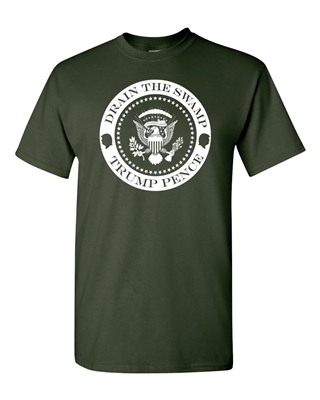 Drain The Swamp President Trump Circle Seal Men's T-Shirt (1554)