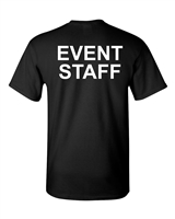 Event Staff PRINTED ON THE BACK Men's T-Shirt (1607)