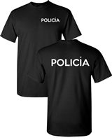 Mexican Police Policia Front & Back Men's T-Shirt (1619)