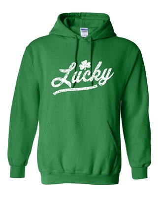 St. Patrick's Day Distressed Lucky HOODIE (1582)