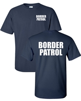 US Border Patrol Printed on Front & Back Men's T-Shirt  (1628)
