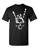 Skeleton Rock Sign Halloween Men's T-Shirt (1677)