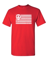 American Flag Peace Can't We All Get Along Men's T-Shirt (1690)