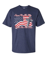 Stand For The Flag Kneel For The Cross Men's T-Shirt (1692)