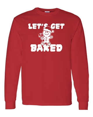 Let's Get Baked Christmas Cookies Men's LONG SLEEVE T-Shirt  (1705)