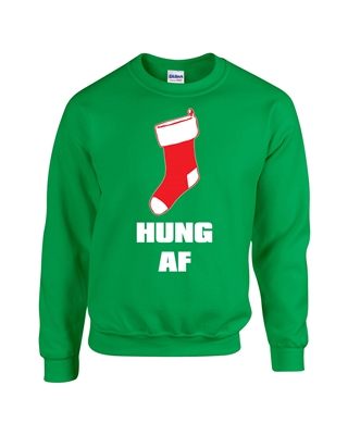Hung AF Christmas Stocking Unisex Crew Sweatshirt  (1720)