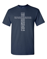 John 3:16 God So Loved the World Men's T-Shirt (1854)