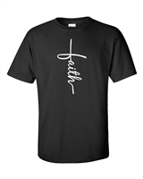 Faith Cross Script Men's T-Shirt (060)