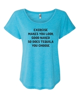 Exercise Makes You Look Good Naked Ladies SUBLIMATION T-Shirt (NL6760)