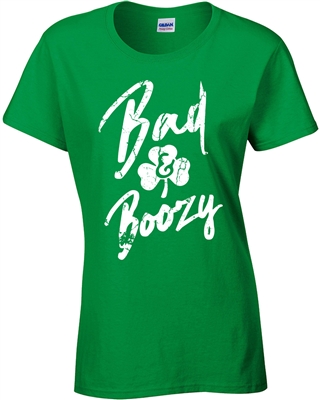 Bad and Boozy St. Patrick's Day LADIES Junior Fit T-Shirt (24)