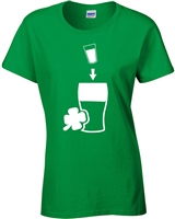 Irish Car Bomb Drink St. Patrick's Day LADIES Junior Fit T-Shirt  (46)