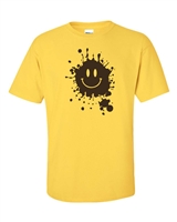 Smiley Face with Mud Splatter Men's T-Shirt (661)