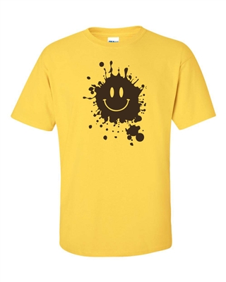 Smiley Face with Mud Splatter Men's T-Shirt (661)