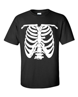 Skeleton Ribs Halloween Men's T-Shirt (478)