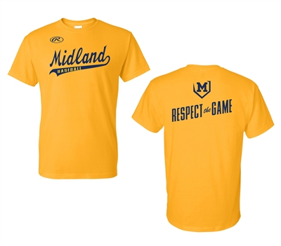 Midland Baseball Dry-Blend T-Shirt (Script Gild 8000)