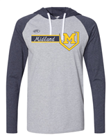 Midland Baseball Hooded Long Sleeve Ragland T-Shirt (6917Lat)