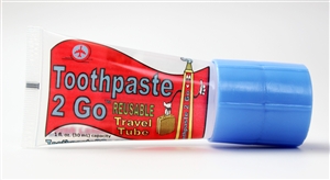 Toothpaste 2 Go Travel Toothpaste Refill System