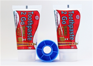 Toothpaste 2 Go Travel Toothpaste Refill System for Couples