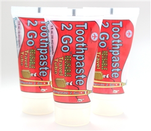 Toothpaste 2 Go Travel-Sized Refill Tubes 3-Pack