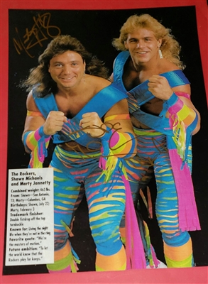 SHAWN MICHAELS & MARTY JANNETTY signed POSTER